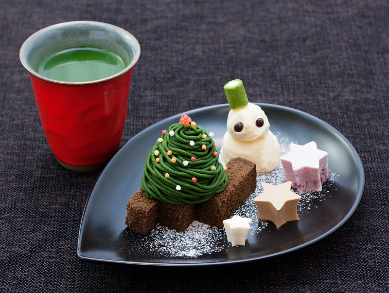 抹茶のクリスマスケーキ