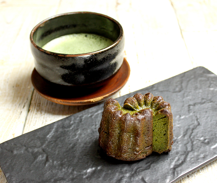 焦がし黒糖カヌレ《抹茶》 抹茶セット¥500